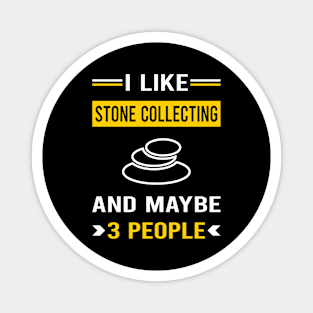 3 People Stone Collecting Stones Magnet